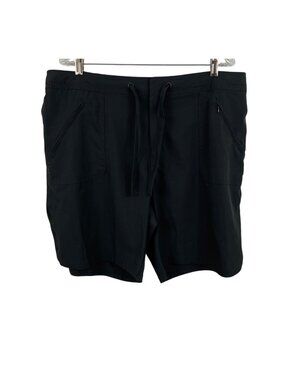 Sol Borne Womens Size XL Black Swim Shorts Pockets Drawstring Waist